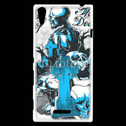 Coque Sony Xperia T3 Tête de Mort Day Dead
