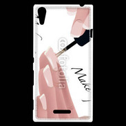 Coque Sony Xperia T3 Pose de vernis esthéticienne