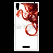 Coque Sony Xperia T3 Coiffure Cheveux bouclés rouges