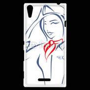 Coque Sony Xperia T3 Hôtesse de l'air 4