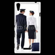 Coque Sony Xperia T3 Commandant de bord et hôtesse de l'air