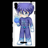 Coque Sony Xperia T3 Chibi style illustration of a superhero