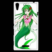 Coque Sony Xperia T3 Fille manga verte