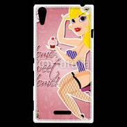 Coque Sony Xperia T3 Dessin femme sexy style Betty Boop