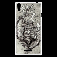 Coque Sony Xperia T3 Visage de guerrier en dessin 50