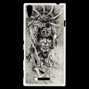 Coque Sony Xperia T3 Visage de guerrier en dessin 52