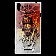 Coque Sony Xperia T3 Visage de guerrier en dessin 60