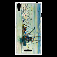 Coque Sony Xperia T3 Peinture bateau de pêche