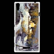 Coque Sony Xperia T3 Peinture village rural