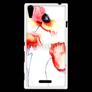 Coque Sony Xperia T3 Peinture de Coquelicots 25