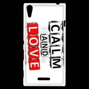Coque Sony Xperia T3 Keep calm et love me
