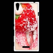 Coque Sony Xperia T3 Fraise et bouche