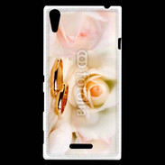 Coque Sony Xperia T3 Alliance sur fond de rose