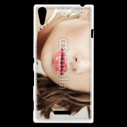 Coque Sony Xperia T3 femme glamour pensante