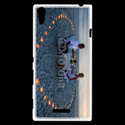 Coque Sony Xperia T3 Couple romantique devant la mer