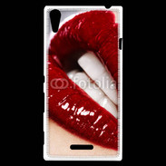 Coque Sony Xperia T3 Bouche fatale rouge