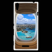 Coque Sony Xperia T3 Vue de l'intérieur d'un avion