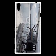Coque Sony Xperia T3 Hydravion noir et blanc