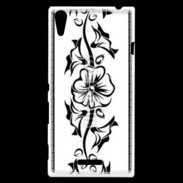 Coque Sony Xperia T3 Tatouage de fleurs 5