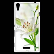 Coque Sony Xperia T3 Fleurs de Lys blanc