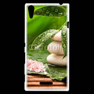 Coque Sony Xperia T3 Galet et feuilles mouillées