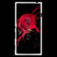 Coque Sony Xperia T3 Rose splash