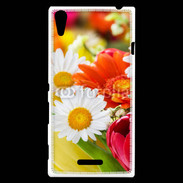 Coque Sony Xperia T3 Fleurs des champs multicouleurs