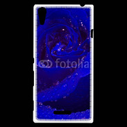 Coque Sony Xperia T3 Fleur rose bleue