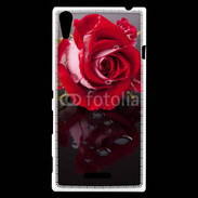 Coque Sony Xperia T3 Belle rose Rouge 10