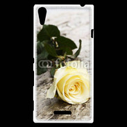 Coque Sony Xperia T3 Belle rose Jaune 50