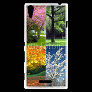 Coque Sony Xperia T3 Arbres 4 saisons