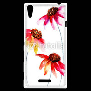 Coque Sony Xperia T3 Belles fleurs en peinture