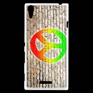 Coque Sony Xperia T3 Peace and love graffiti