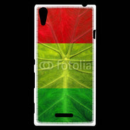 Coque Sony Xperia T3 Feuille rasta