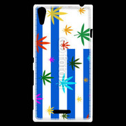 Coque Sony Xperia T3 Drapeau Uruguay cannabis