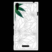 Coque Sony Xperia T3 Fond cannabis