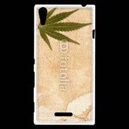 Coque Sony Xperia T3 Fond cannabis vintage