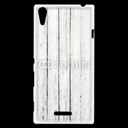 Coque Sony Xperia T3 Aspect bois blanc vieilli