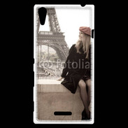 Coque Sony Xperia T3 Vintage Tour Eiffel 30