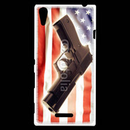 Coque Sony Xperia T3 Pistolet USA