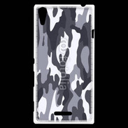 Coque Sony Xperia T3 Camouflage gris et blanc