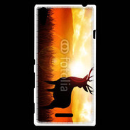 Coque Sony Xperia T3 Silhouette d'un cerf 5