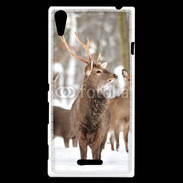 Coque Sony Xperia T3 Cerf et biche en troupeau