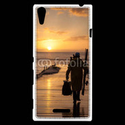 Coque Sony Xperia T3 Pécheur au levé du soleil
