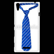 Coque Sony Xperia T3 Cravate bleue