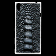 Coque Sony Xperia T3 Effet crocodile noir