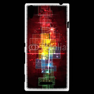 Coque Sony Xperia T3 Fond abstrait coloré