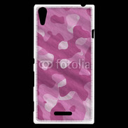 Coque Sony Xperia T3 Camouflage rose