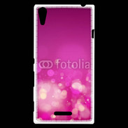 Coque Sony Xperia T3 fond rose or