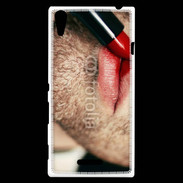 Coque Sony Xperia T3 bouche homme rouge